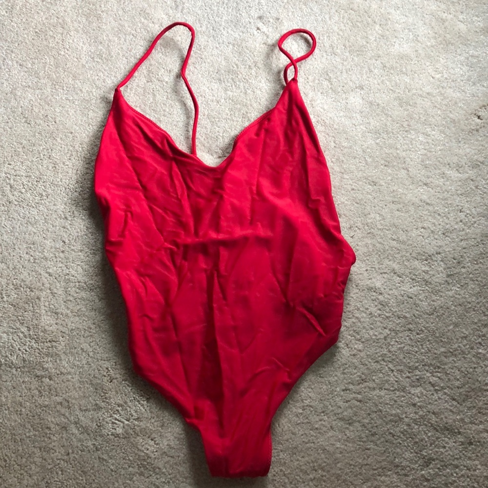 Tobi cheeky red one piece suit